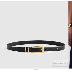 Madewell elongated buckle Black and gold Belt